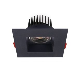 Lotus AD-LED-4-S15W-4K-T4SB 4" Recessed 15W LED Square Black Trim 4000K 1020 lm 40° Type IC Damp Air-Tight ES T24 CRI 90+