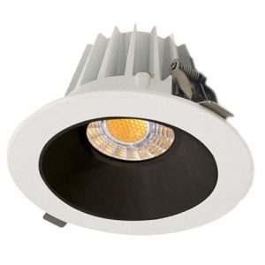 Lotus JXL-COB04-R15W-CCT-4RR-SM-BK 4" Round Recessed Eco LED 15W 3CCT 3-4-5K Smooth Reflector Black 36°