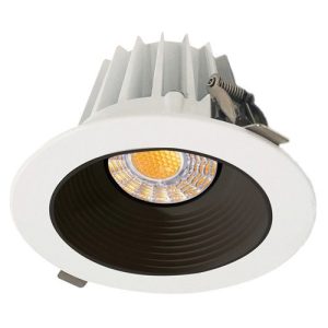 Lotus JXL-COB04-R15W-CCT-4RR-BF-BK 4" Round Recessed Eco LED 15W 3CCT 3-4-5K Baffle Reflector Black 36°