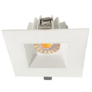 Lotus JXL-COB04-S15W-CCT-4SR-BF-WH 4" Square Recessed Eco LED 15W 3CCT 3-4-5K Baffle Reflector White 36°