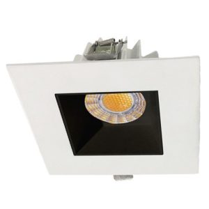Lotus JXL-COB04-S15W-CCT-4SR-SM-BK 4" Square Recessed Eco LED 15W 3CCT 3-4-5K Smooth Reflector Black 36°
