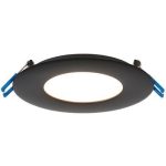 Lotus LB4R24V-30K-BK 4" 24V Dim Round Economy 11W LED 3000K Black 110° 700 lm Type IC Air-Tight Wet ES CRI 80