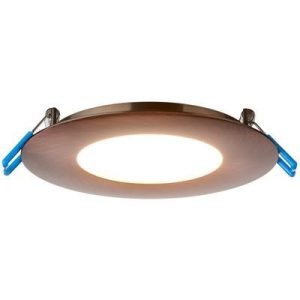 Lotus LL4R-30K-BC 4" Round Ultimate 13.5W LED 3000K Brushed Copper 110° 760 lm Type IC Air-Tight Wet ES CRI 90+