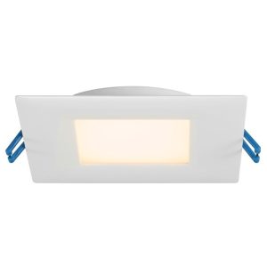 Lotus LL4S-30K-WH 4" Square Super Thin 13.5W LED 3000K White 110° 850 lm Type IC Air-Tight Wet ES CRI 80