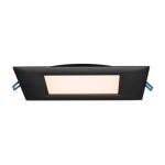 Lotus LL4S-27K-BK 4" Square Super Thin 13.5W LED 2700K Black 110° 800 lm Type IC Air-Tight Wet ES CRI 80