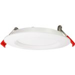 Lotus LED-6-S12W-5CCTWH-R-BF 6" Round Regresed Baffle Budget LED 12W 5CCT 2700K to 5000K White Type IC Air-Tight ES