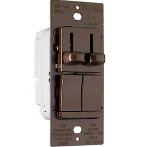 Legrand LSDC163PV Pass & Seymour 1.6 Amp 3-way Dual Slide Fan Control and Dimmer-Brown