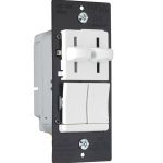 Legrand LSCLDC163PW Pass & Seymour Dual Slide Fan Control and Dimmer Single Pole/3-Way CFL/LED - White