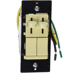 Legrand LSDC163PLAV Pass & Seymour 1.6 Amp 3-way Dual Slide Fan Control and Dimmer - Light Almond