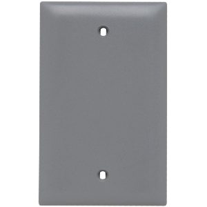 Legrand TP13GRY TradeMaster 1-Gang Blank Wall Plate - Gray