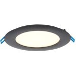 Lotus LL6R-40K-BK 6" Round Super Thin 17W LED 4000K Black 110° 1000 lm Type IC Air-Tight Wet ES CRI 90+