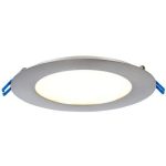 Lotus LL6R-30K-BN 6" Round Super Thin 17W LED 3000K Brushed Nickel 110° 980lm Type IC Air-Tight Wet ES CRI 90+