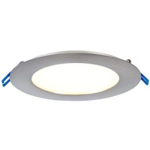 Lotus LL6R-50K-BN 6" Round Super Thin 17W LED 5000K Brushed Nickel 110° 1050lm Type IC Air-Tight Wet ES CRI 90+