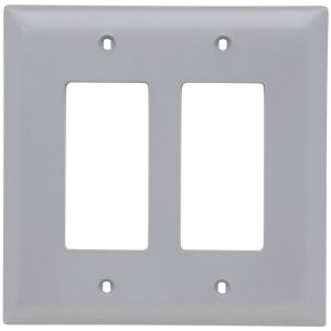 Legrand TPJ262GRY TradeMaster Jumbo 2-Gang Decorator Wall Plate - Gray