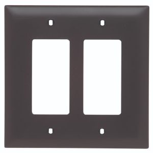 Legrand TPJ262 TradeMaster Jumbo 2-Gang Decorator Wall Plate - Brown