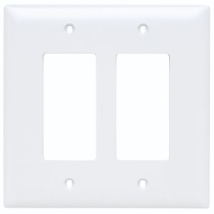 Legrand TPJ262W TradeMaster Jumbo 2-Gang Decorator Wall Plate - White