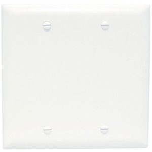 Legrand TP23W 2-Gang Blank Wall Plate - White