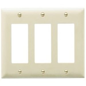 Legrand TPJ263I TradeMaster Jumbo 3-Gang Decorator Wall Plate - Ivory