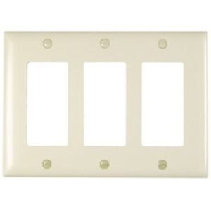 Legrand TPJ263LA TradeMaster Jumbo 3-Gang Decorator Wall Plate - Light Almond