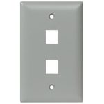 Legrand WP3402GY On-Q 1-Gang Voice and Data Wall Plate - Gray