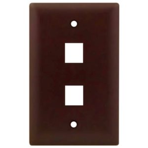 Legrand WP3402BR On-Q 1-Gang Voice and Data Wall Plate - Brown
