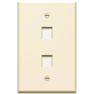 Legrand WP3402IV On-Q 1-Gang Voice and Data Wall Plate - Ivory