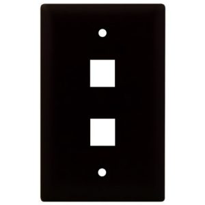 Legrand WP3402BK On-Q 1-Gang Voice and Data Wall Plate - Black