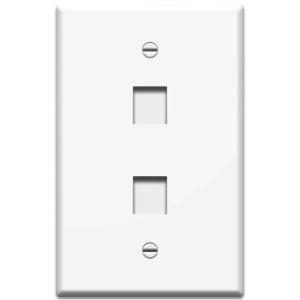Legrand WP3402WH On-Q 1-Gang Voice and Data Wall Plate - White