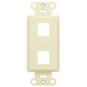 Legrand WP3412IV On-Q 2-Port Keystone Decorator Outlet Strap - Light Almond
