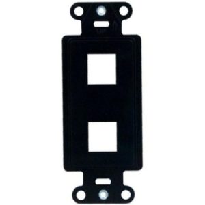 Legrand WP3412BK On-Q 2-Port Keystone Decorator Outlet Strap - Black