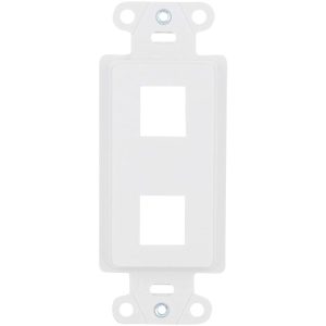 Legrand WP3412WH On-Q 2-Port Keystone Decorator Outlet Strap - White