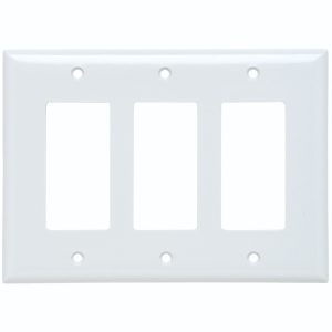 Legrand TPJ263W TradeMaster Jumbo 3-Gang Decorator Wall Plate - White