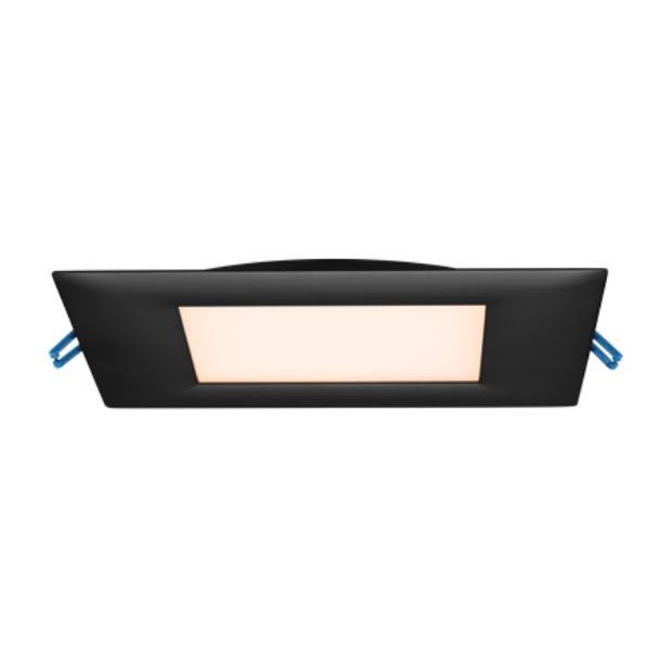 Lotus LL6S-27K-BK 6" Square Super Thin 17W LED 2700K Black 110° 1000 lm Type IC Air-Tight Wet ES CRI 80