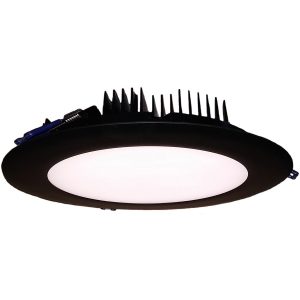 Lotus LY82RCD-41K-BK 8" Round Slim 33W LED 4100K Black 110° 2400 lm Type IC Air-Tight Wet ES CRI 80