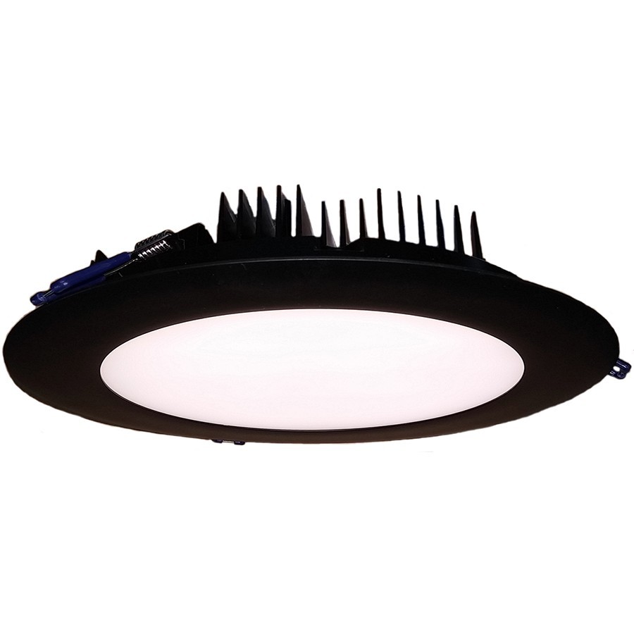 Lotus LY82RCD-41K-BK 8" Round Slim 33W LED 4100K Black 110° 2400 lm Type IC Air-Tight Wet ES CRI 80