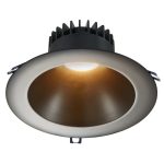 Lotus LD8R-32K-BR-BT-DTW 8" Round Deep Regressed 18W BR-BT Dim To Warm 38° 1150 lm Type IC Air-Tight Wet Plenum ES CRI 90+