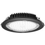 Lotus LL8R-40K-BK 8" Round Commercial 40W LED 4000K Black 45° 4700 lm Type IC Air-Tight Wet IP65 CRI 80
