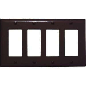Legrand TP264BK TradeMaster 4-Gang Decorator Wall Plate - Black