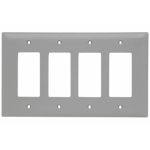Legrand TPJ264GRY TradeMaster Jumbo 4-Gang Decorator Wall Plate - Gray