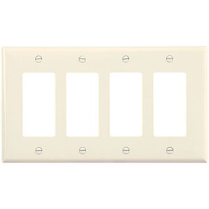 Legrand TPJ264LA TradeMaster Jumbo 4-Gang Decorator Wall Plate - Light Almond