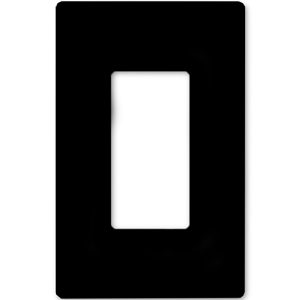 Legrand RWP26BK Radiant 1-Gang Screwless Rocker Wall Plate - Black