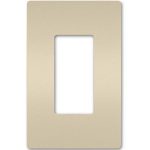 Legrand RWP26LA Radiant 1-Gang Screwless Rocker Wall Plate - Light Almond