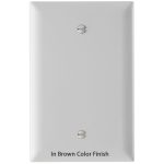 Legrand TPJ13 TradeMaster 1-Gang Jumbo Blank Wall Plate - Brown