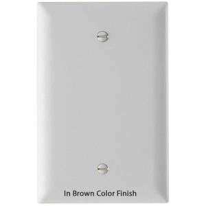 Legrand TPJ13 TradeMaster 1-Gang Jumbo Blank Wall Plate - Brown