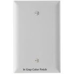 Legrand TPJ13GRY TradeMaster 1-Gang Jumbo Blank Wall Plate - Gray