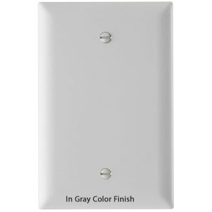 Legrand TPJ13GRY TradeMaster 1-Gang Jumbo Blank Wall Plate - Gray