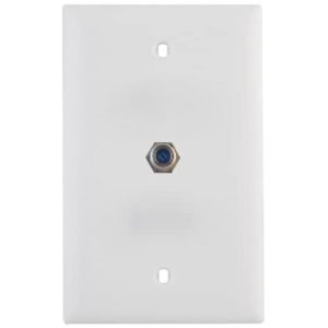 Legrand WP2008WHV1 On-Q 1-Gang 3GHz Coaxial Connector Wallplate - White