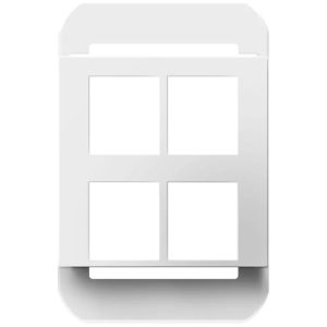 Legrand AC4PFW1 Adorne 4-Port Keystone Wall Frame - White