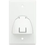 Legrand WP9001WH On-Q 1-Gang Hinged Bullnose Wall Plate - White