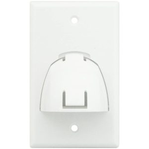 Legrand WP9001WH On-Q 1-Gang Hinged Bullnose Wall Plate - White